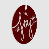 Joyeux Noël Lettres Joy Snowflakes Photo (devant)