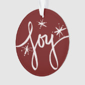 Joyeux Noël Lettres Joy Snowflakes Photo (devant)