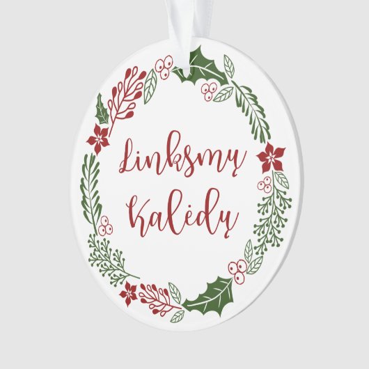 Joyeux Noël lituanien LinksmDEO KalėdDEO (devant)