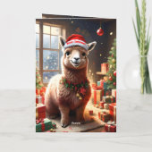 Joyeux Noël Llama, carte de Noël (Dos)