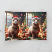 Joyeux Noël Llama, carte de Noël (Intérieur)