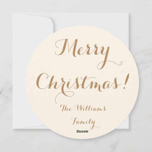 Joyeux Noël Lumières Circulaire Personnalisé Carte (Dos)