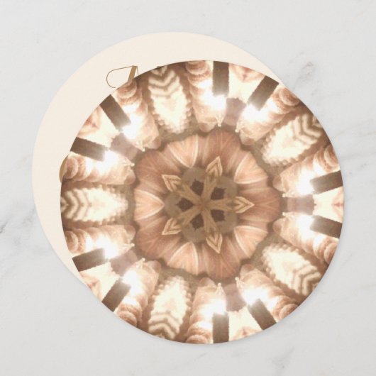 Joyeux Noël Lumières Circulaire Personnalisé Carte (Devant / Derrière)