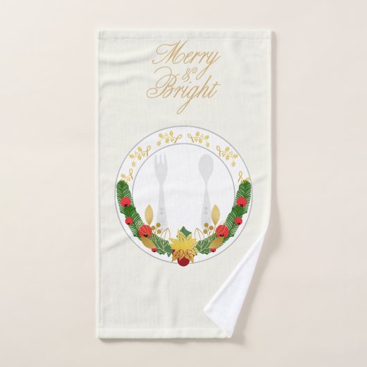 Joyeux Noël lumineux (Serviette à main)