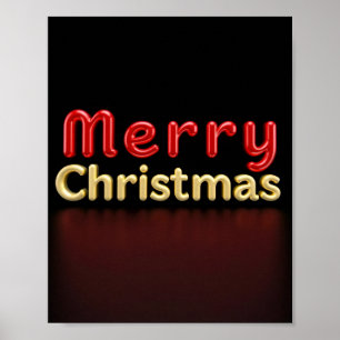 Joyeux Noël Luxe Typographie Affiche Papier 02