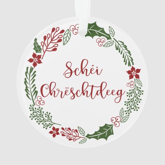 Joyeux Noël luxembourgeois, Schéi Chrëschtdeeg (dos)