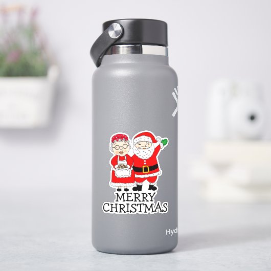 Joyeux Noël M. et Mme Claus Sticker (HydroFlask)