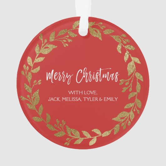 Joyeux Noël Main Lettré Ornament Script (dos)