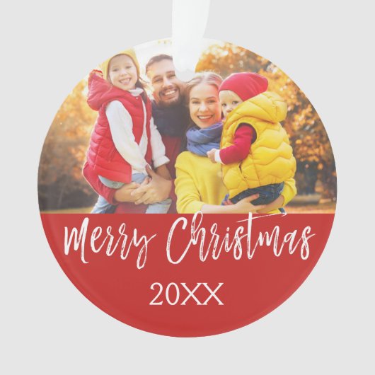 Joyeux Noël Main Lettré Ornament Script (devant)