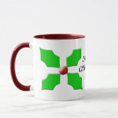 Joyeux Noël Maman Custom Holly Mug (Gauche)