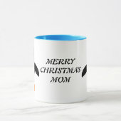 Joyeux Noël Maman Custom Penguin Mug (Centre)