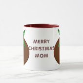 Joyeux Noël Maman Custom Pudding Mug (Centre)