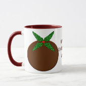 Joyeux Noël Maman Custom Pudding Mug (Gauche)