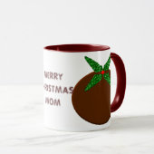 Joyeux Noël Maman Custom Pudding Mug (Devant droit)