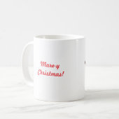 Joyeux Noël Mare! Mug Cheval Drôle (Devant gauche)