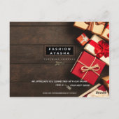 Joyeux Noël Merci Cartes de Marque d'Affaires (Dos)