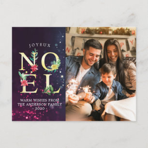 Joyeux Noel Merry Happy Nieuwjaarsfoto Feestdagenkaart