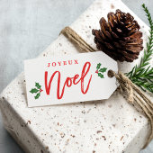 Joyeux Noel Merry Kerstmis Modern Simple Stijlvol Cadeaulabel