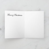  Joyeux Noël met meisje en pop Feestdagen Kaart (Binnen)