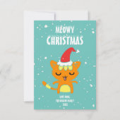 Joyeux Noël Miaou, Carte de Noël drôle (Devant)