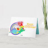 Joyeux Noël mignon Dinosaure Carte Snowman (Dos)