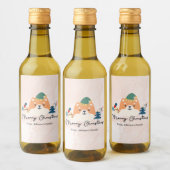 Joyeux Noël mignon Shiba chien étiquettes cadeaux  (Bouteilles)