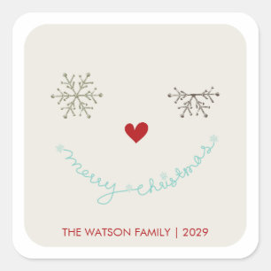 Joyeux Noël mignon Wink Sticker de vacances