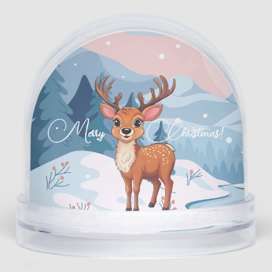 Joyeux Noël mignonne Dessin de Noël en hiver (Avant)