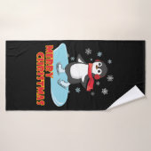 Joyeux Noël mignonne Penguin d'hiver (Serviette de bain)