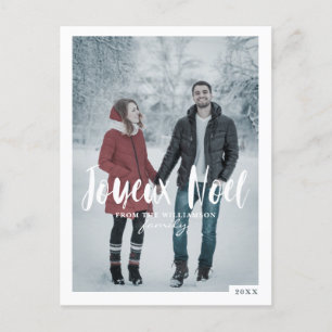 Joyeux Noel Minimaal & trendy kerstscript Feestdagenkaart