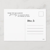 Joyeux Noel | Minimaal & trendy kerstscript Feestdagenkaart (Achterkant)