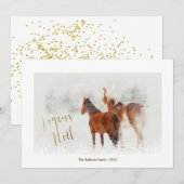 Joyeux Noel minimal Noël Carte photo de vacances (Devant / Derrière)