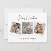 Joyeux Noël minimaliste moderne En vichy Carte pho (Devant)