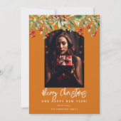 Joyeux Noël mistletoe photo carte de voeux (Devant)