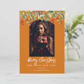 Joyeux Noël mistletoe photo carte de voeux (Debout devant)