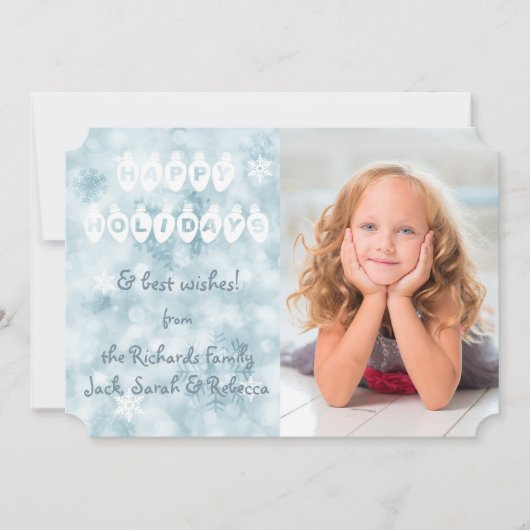 Joyeux Noël Modèle photo de Blue Bokeh (Devant)