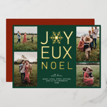 Joyeux Noel Modern en Classy Folie Holiday Card