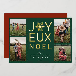 Joyeux Noel Modern en Classy Folie Holiday Card Uitnodiging