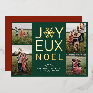 Joyeux Noel Modern en Classy Folie Holiday Card Uitnodiging