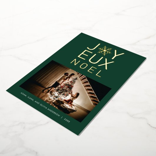 Joyeux Noel Modern en Classy Folie Kaart (Gedraaid)