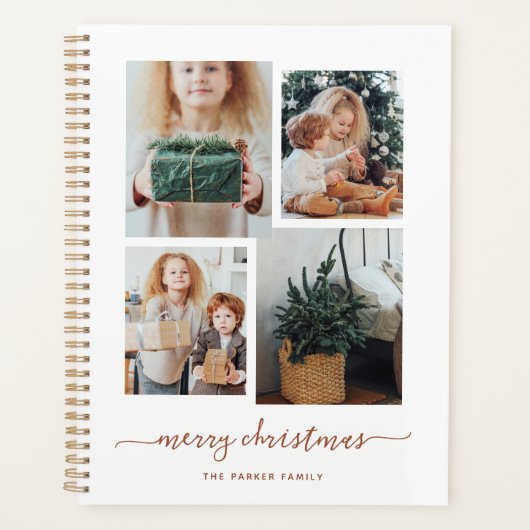 Joyeux Noël | Modern Four Photo Collage (Devant)