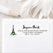 Joyeux Noel Modern Frans Kerstmis Etiket (Insitu)