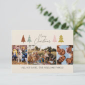 Joyeux Noël moderne 3 PhotoCollage Carte de vacanc (Debout devant)