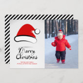 Joyeux Noël moderne Carte photo de Noël (Devant / Derrière)