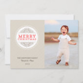 Joyeux Noël moderne Carte photo de vacances (Devant)