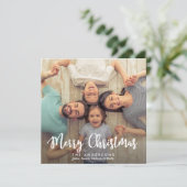 Joyeux Noël moderne | Carte photo de vacances (Debout devant)