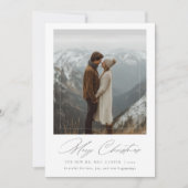 Joyeux Noël moderne Carte photo marié (Devant)