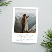 Joyeux Noël moderne Carte photo marié