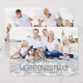 Joyeux Noël moderne Deux Cartes photos (Devant / Derrière)