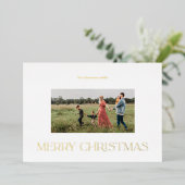 Joyeux Noël moderne Foil Carte de vacances (Debout devant)